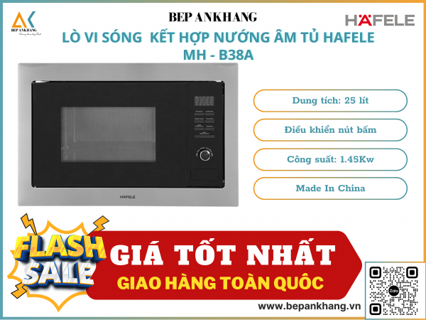 LÒ VI SÓNG  KẾT HỢP NƯỚNG ÂM TỦ HAFELE  MH - B38A 535.34.000